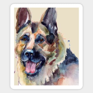 German Shepherd Watercolor - Gift For Dog Lovers Magnet